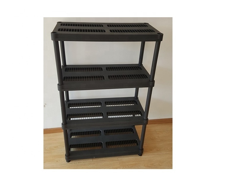 Heavy Duty 36X18 plastic shelving,4 Tire plastic shelf,plastic display shelves