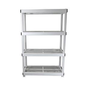 HD 36Wx18Dx53H inch 4 Tiered Heavy Duty Plastic Shelf   Plastic Storage Shelf