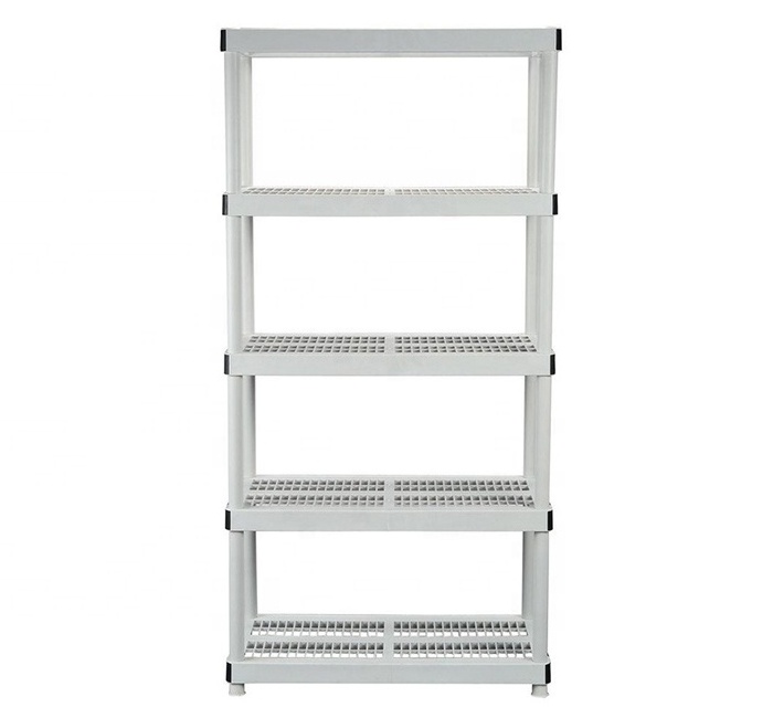 HD 36x18x72 5-Tiered Ventilated Plastic Storage Shelving Unit Shelf