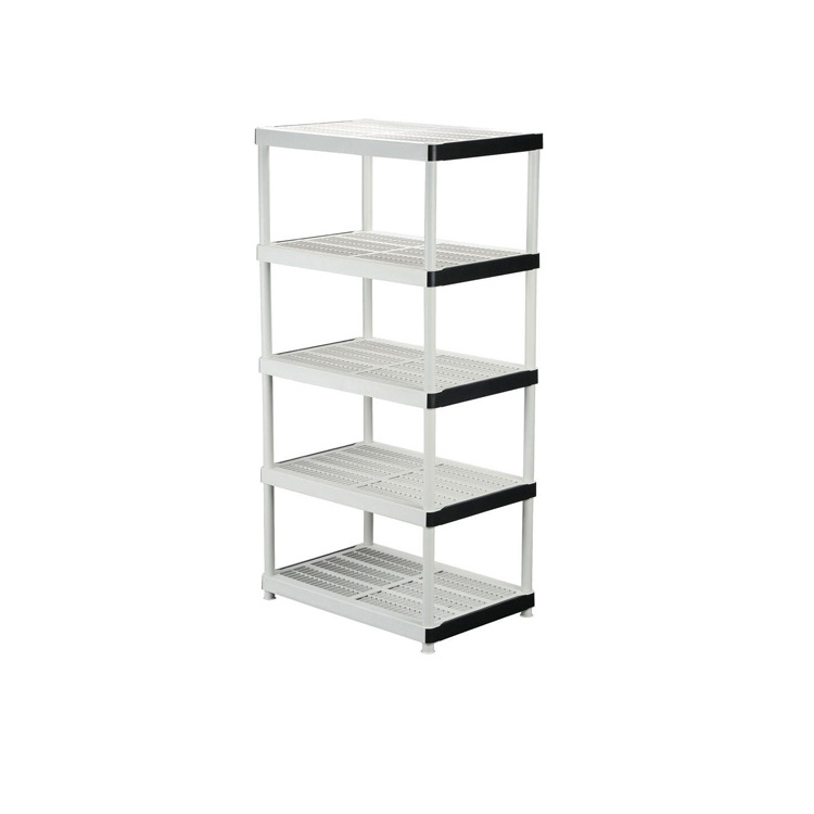 Heavy Duty Plastic Shelf HD 36x24x72inch 5 Tiered  Plastic Storage Shelf