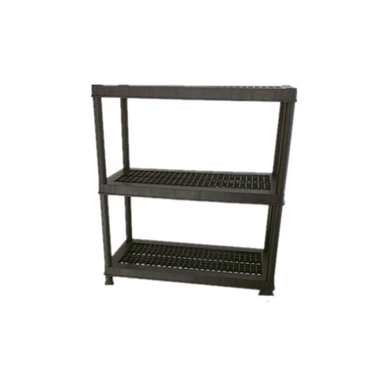 36''length 24'' Depth 43'' height 24  inch Black 3 tiers Shelf Plastic shelving unit