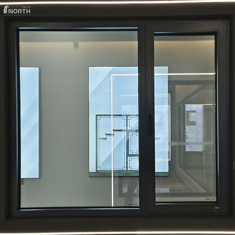 Security Aluminum Large Tempered Security Glass Push Out Casement  Windows