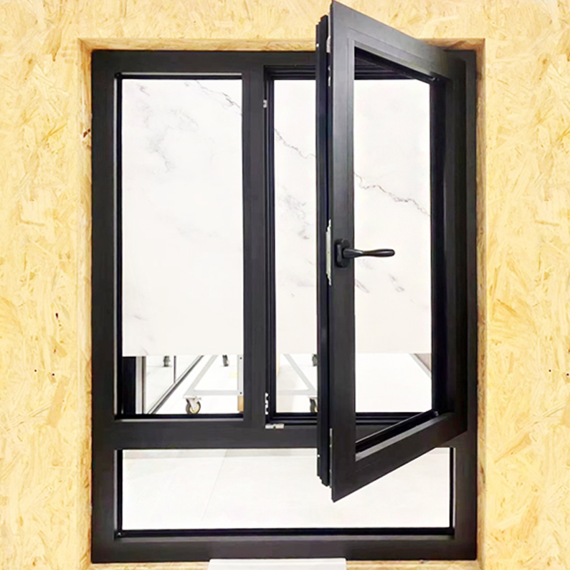 Double glaze security tilt and turn windows with 1.6 mm aluminum tilt and turn windows profile