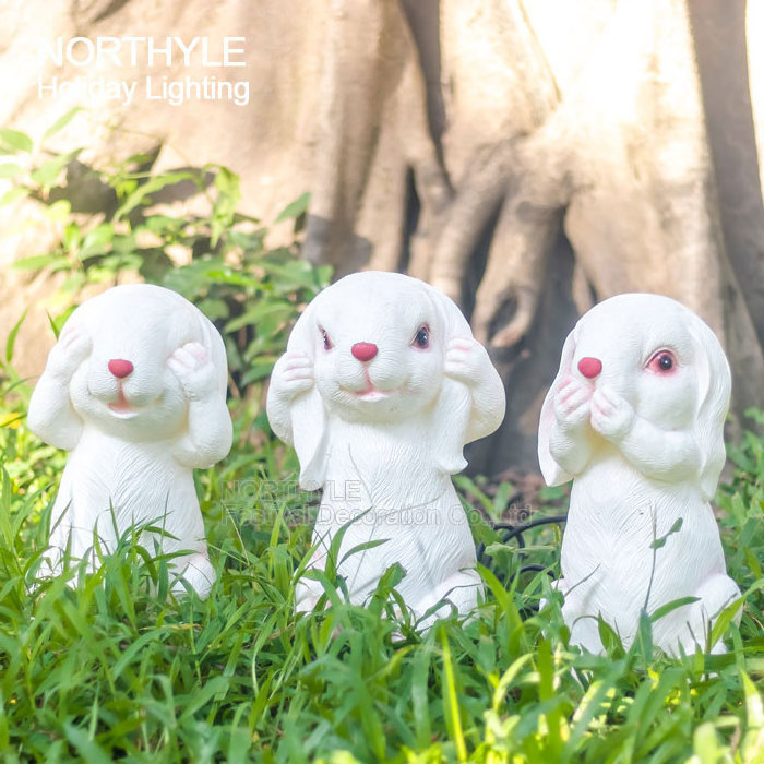 cute rabbit lamp volt landscape lighting lights lawn lamps outdoor solar back yard outdoor led landscape path lights