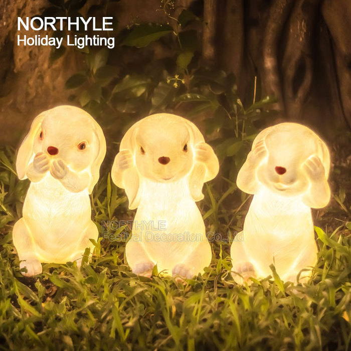 cute rabbit lamp volt landscape lighting lights lawn lamps outdoor solar back yard outdoor led landscape path lights