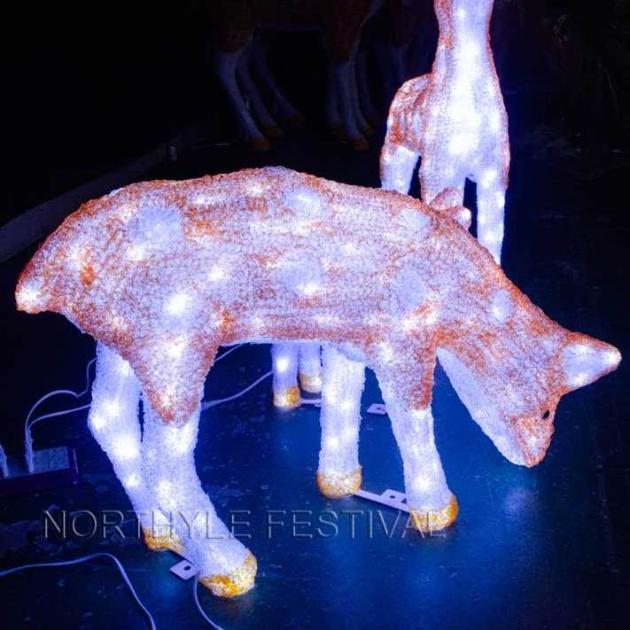 wholesale price solar led lights outdoor garden reindeer outdoor christmas lighted deer decorations