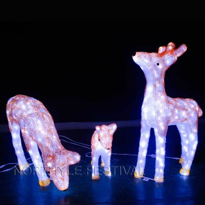 wholesale price solar led lights outdoor garden reindeer outdoor christmas lighted deer decorations