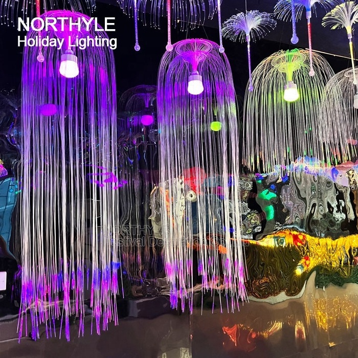 LED fiber optic lights christmas ornament shopping mall hotel amusement park aquarium decoration lighting DIY outdoor