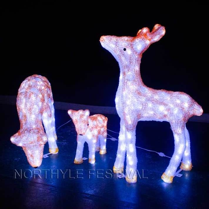 wholesale price solar led lights outdoor garden reindeer outdoor christmas lighted deer decorations