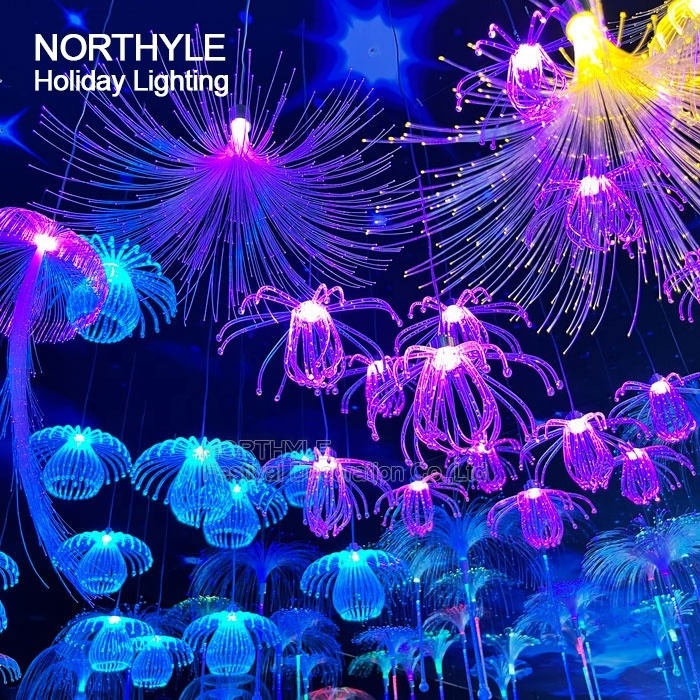 LED fiber optic lights christmas ornament shopping mall hotel amusement park aquarium decoration lighting DIY outdoor