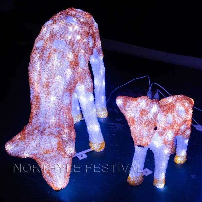 wholesale price solar led lights outdoor garden reindeer outdoor christmas lighted deer decorations