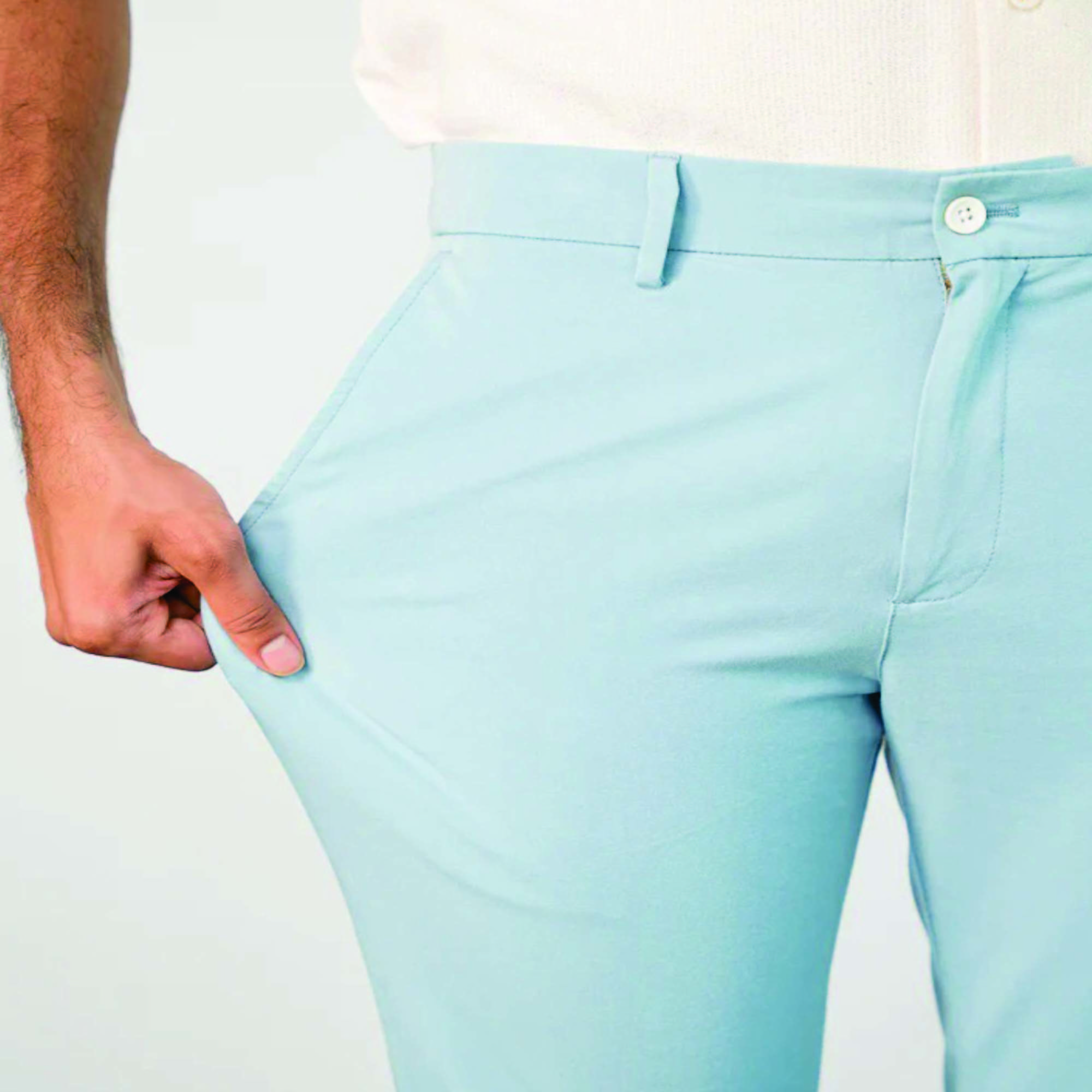 Popular Various Mid Waist Comfortable Men Casual Trousers  Color Sky blue Chino Custom Chinos Mens Pants