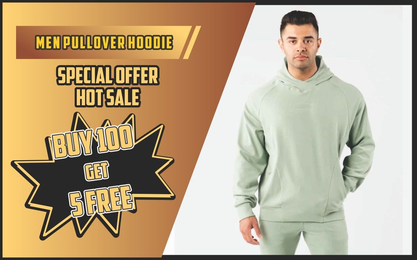 Custom Logo Men's Heavyweight Hoodie - Thick Blank Drop Shoulder Sweatshirt, 400-500 GSM French Terry, Oversized Fit