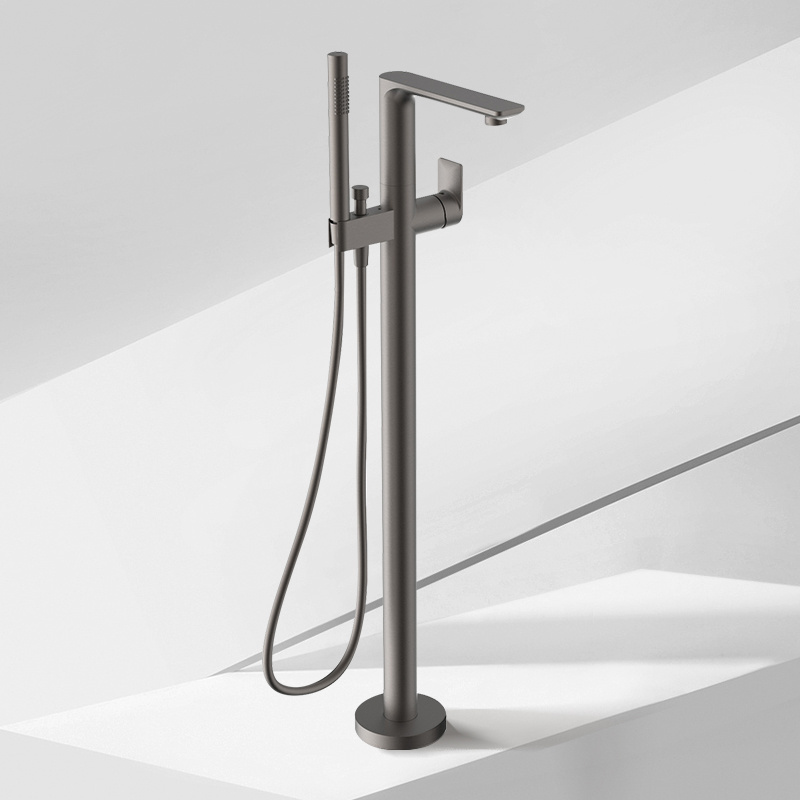 Factory Two Way Water-Flow One Handle Control Two Floor Standing Shower and Tub Bathroom Faucet