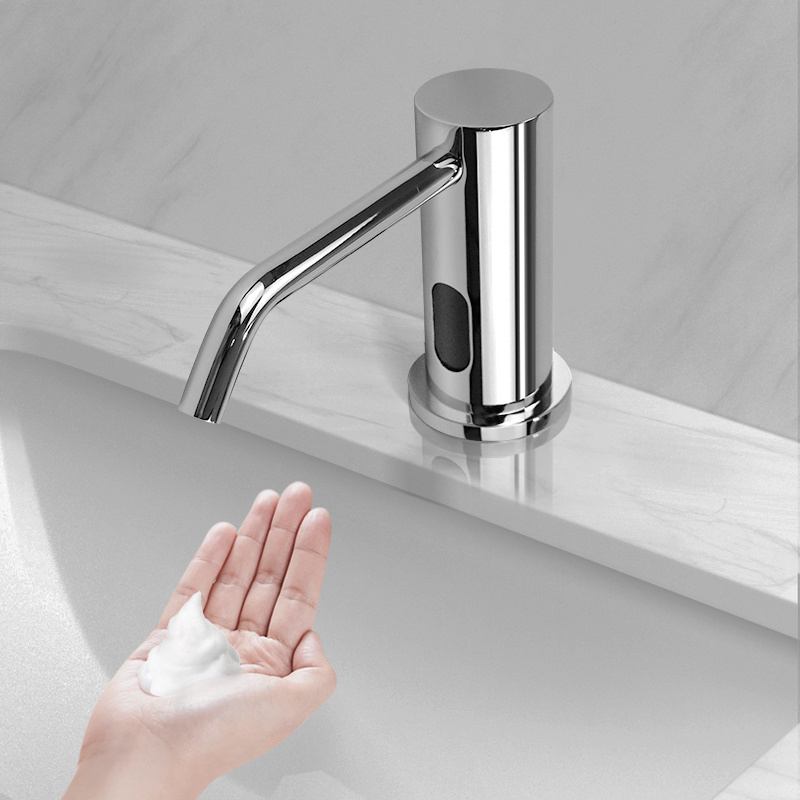 Desktop Copper Automatic-Sensor-Soap-Dispensers Electric Faucet Foam Soap Dispenser Manufacturers With 1L Big Soap Bottle