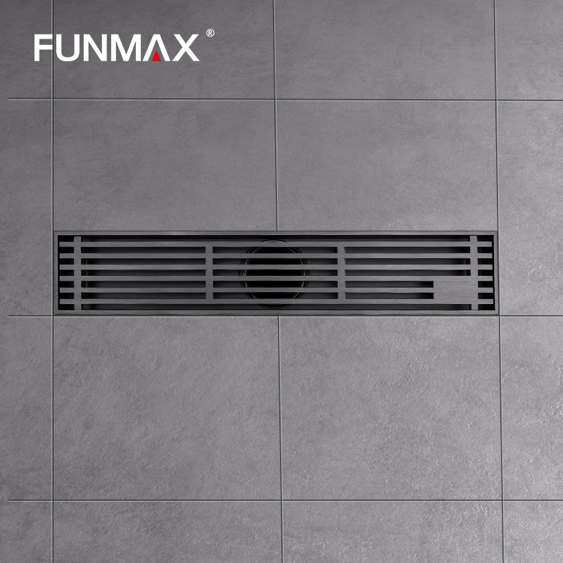 Linear Anti Odor Bathroom Tile Insert Shower The Floor Drain Trap Cover Stainless Steel