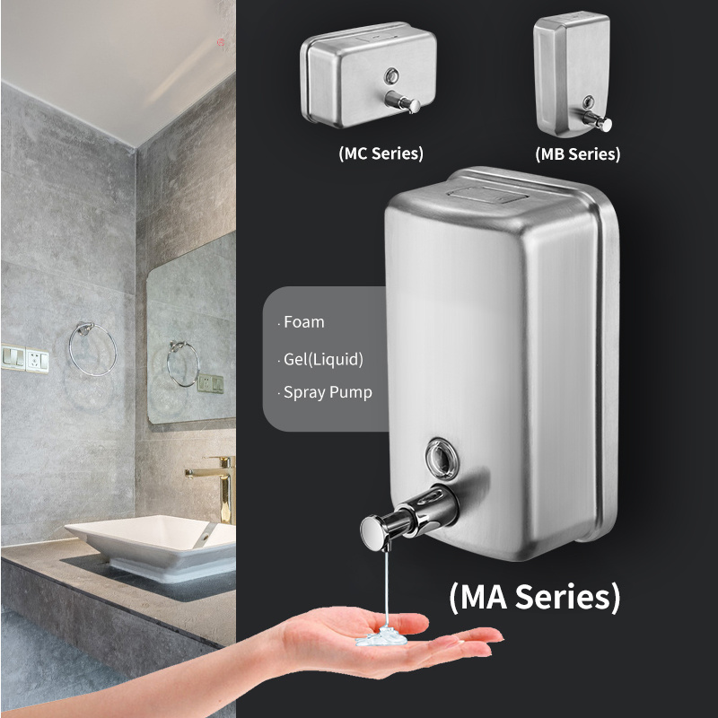 Stainless Steel Wall Mounted Commercial Liquid Soap Dispenser