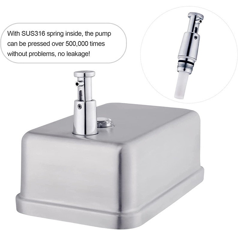 Stainless Steel Wall Mounted Commercial Liquid Soap Dispenser