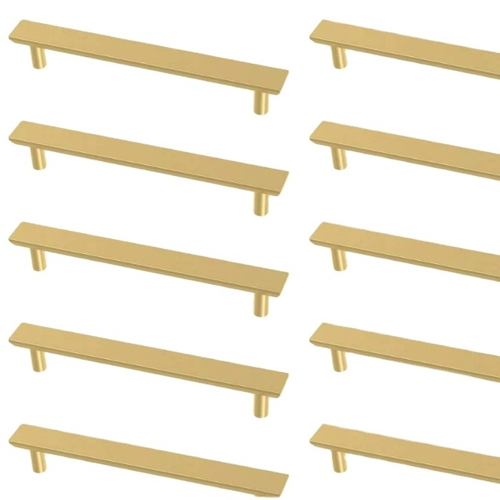 Bayview Brass Simple Chamfered Pull, Cabinet Handles and Drawer Pulls for Kitchen Cabinets and Dresser Drawers, 5-1/16 Inch