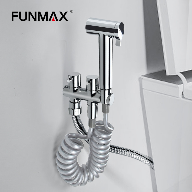 Wholesale Factory Brass Chrome Bathroom Faucet toilet Tap Faucet Bidet Mixer Sprayer Toilet Shattaf Set