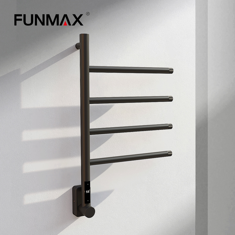 Modern Design Heated Bars Hot Towel Rail Bath Vertical Heated Towel Rack Electric Wall-Mounted Towel Warmer Rack