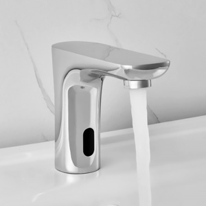 Lavatory Bathroom Faucet Deck Mount Sensor Faucet Automatic Hands Free Touchless Sensor Sink Tap Faucet