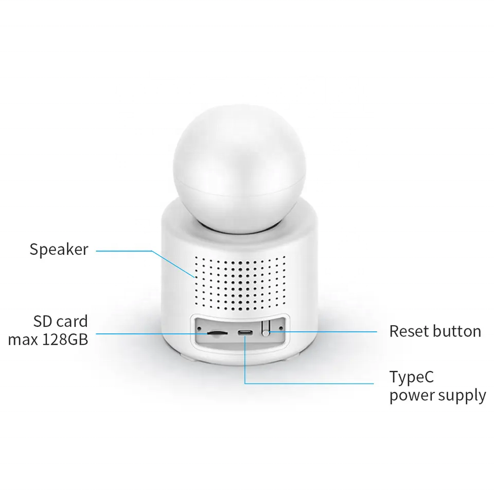 Hd 1080p Wifi 2.8in Ips Screen One Click Video Call Camera Night Vision Motion Detection Baby Monitor Home Surveillance