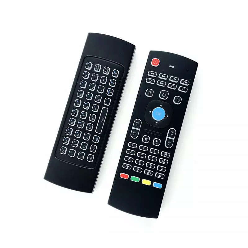 Wholesale OEM ODM MX3 Colorful Backlit Mini Keyboard 2.4G Wireless Fly Air Mouse Full Keyboard Universal Remote Control MX3