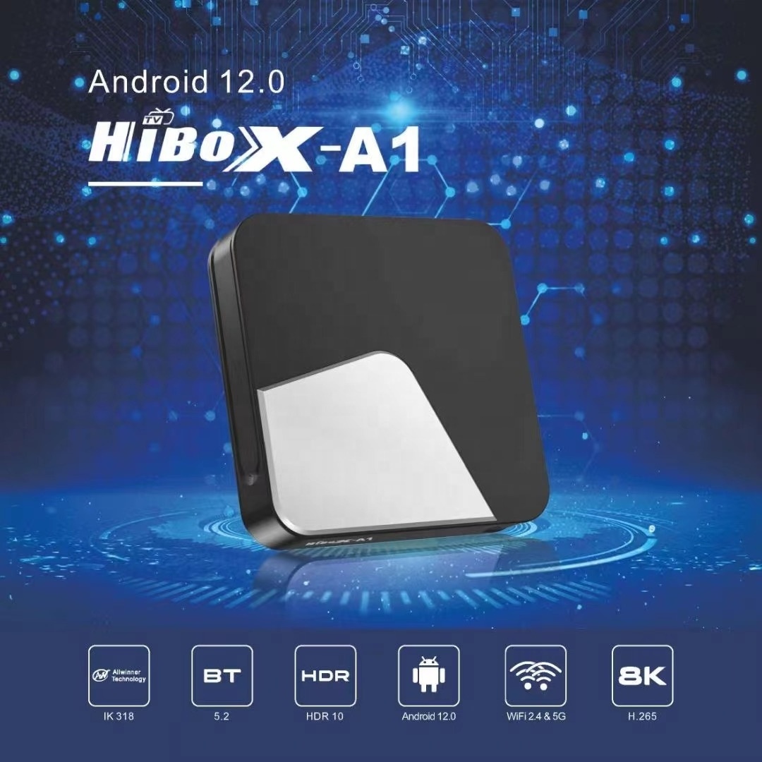 HIBOX A1 2023 Hot Sell  Android 12 Allwinner IK318 8K Streaming Media PlayerSmart OTT BOX