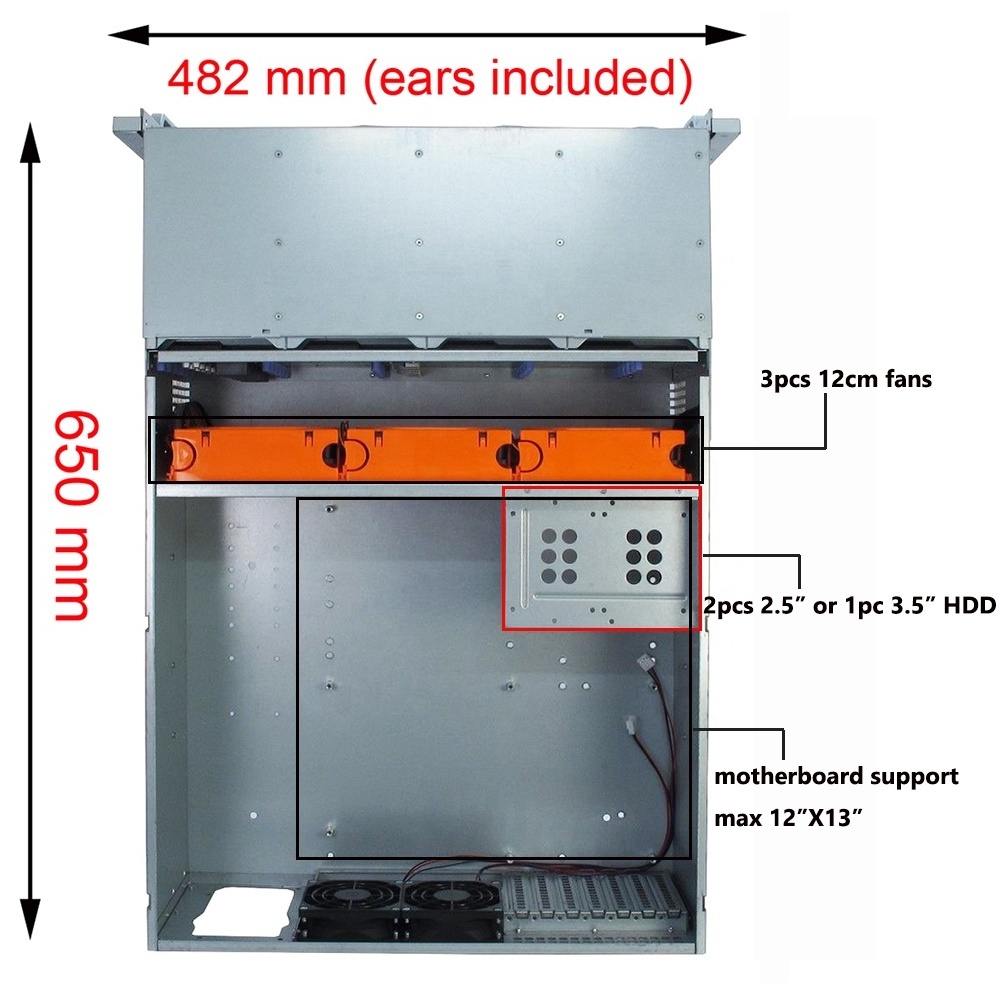 4U Rackmount Server case with 24 Hot-Swappable SATA/SAS Drive Bay, MiniSAS /SATA connector