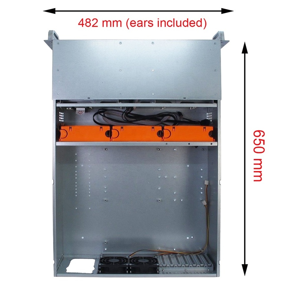 4U Rackmount Server case with 16 Hot-Swappable SATA/SAS Drive Bay, MiniSAS /SATA connector