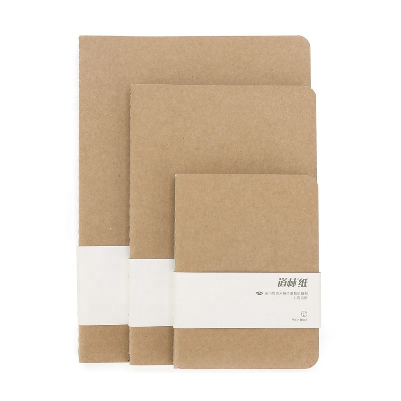 Custom Kraft Paper Soft Cover School Exercise Notebook with Lined/Blank/Dotted Inner Pages