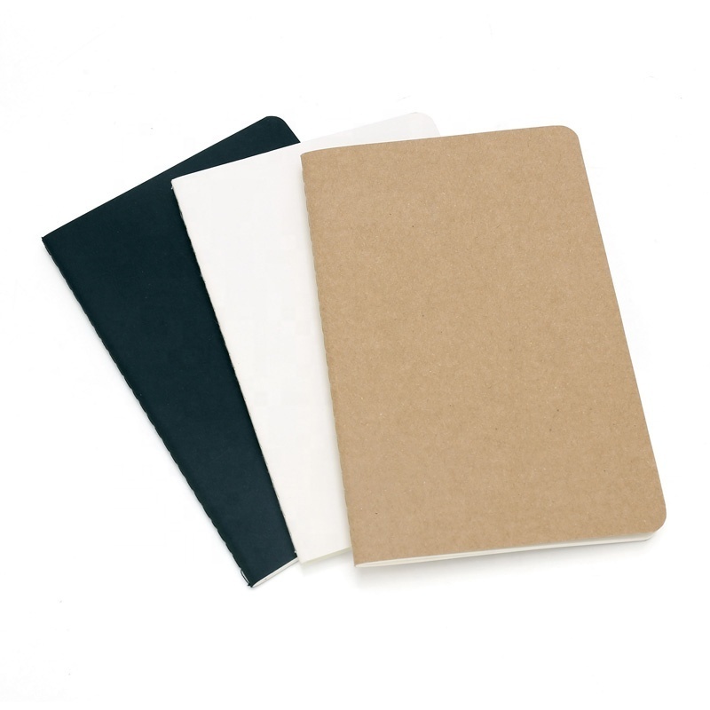 Custom Kraft Paper Soft Cover School Exercise Notebook with Lined/Blank/Dotted Inner Pages