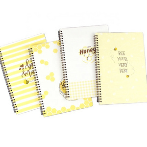 School office double spiral rings round edge soft cover notebook with line pages