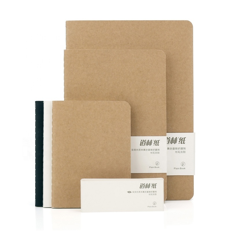 Custom Kraft Paper Soft Cover School Exercise Notebook with Lined/Blank/Dotted Inner Pages