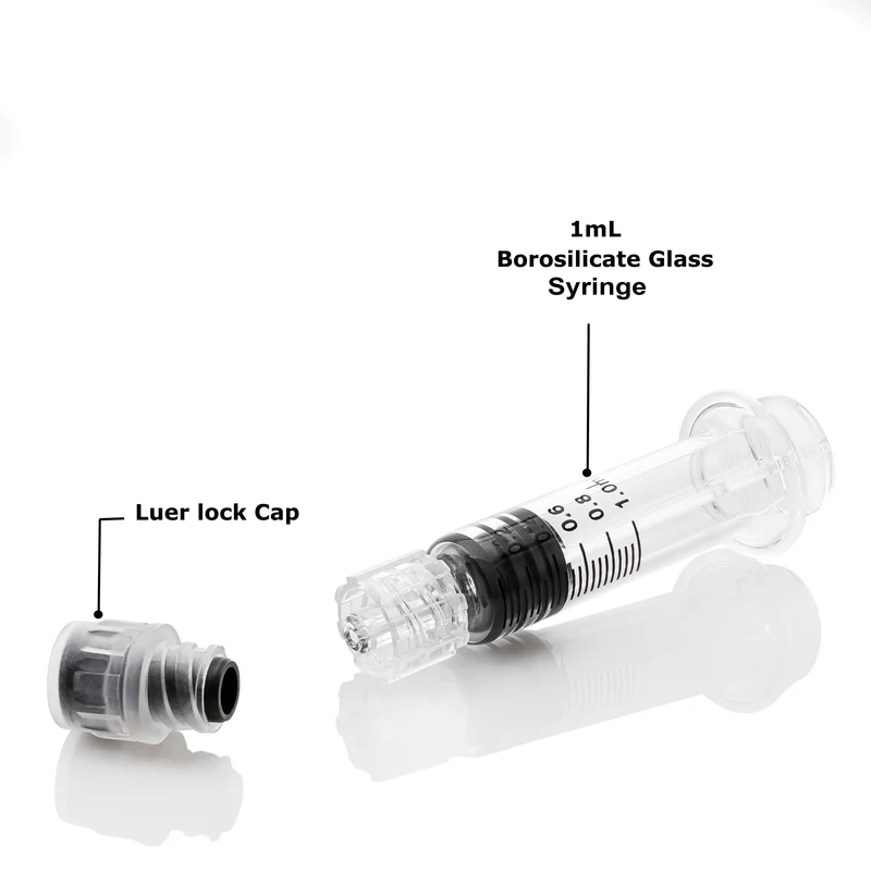 Prefilled glass syringe pharmaceutical 1ml Luer Lock disposable pen