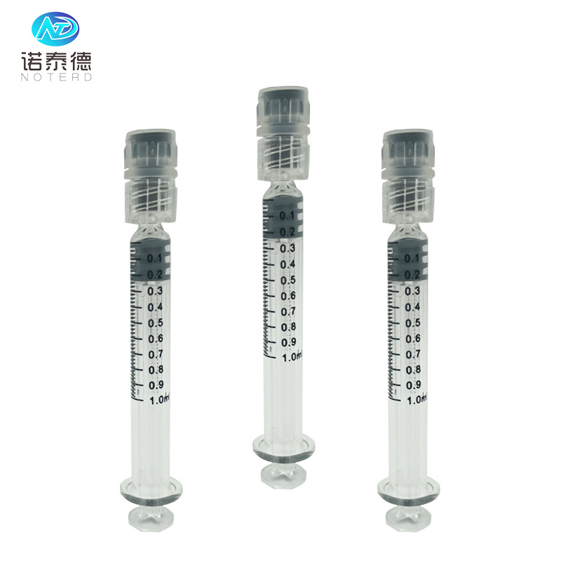 1ml long luer lock glass syringe with individually sterilized package