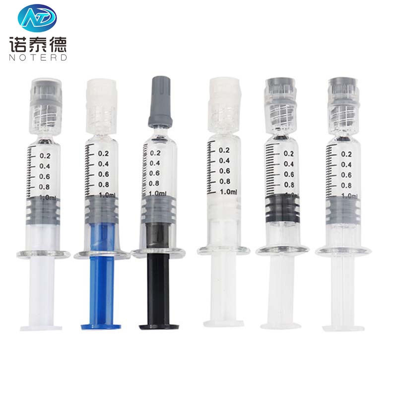 Glass container 1g luer lock oil distillate syringe 1ml concentrates packaging