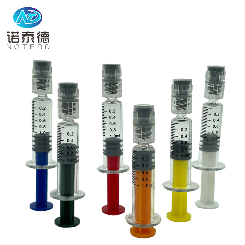 Prefilled glass syringe pharmaceutical 1ml Luer Lock disposable pen