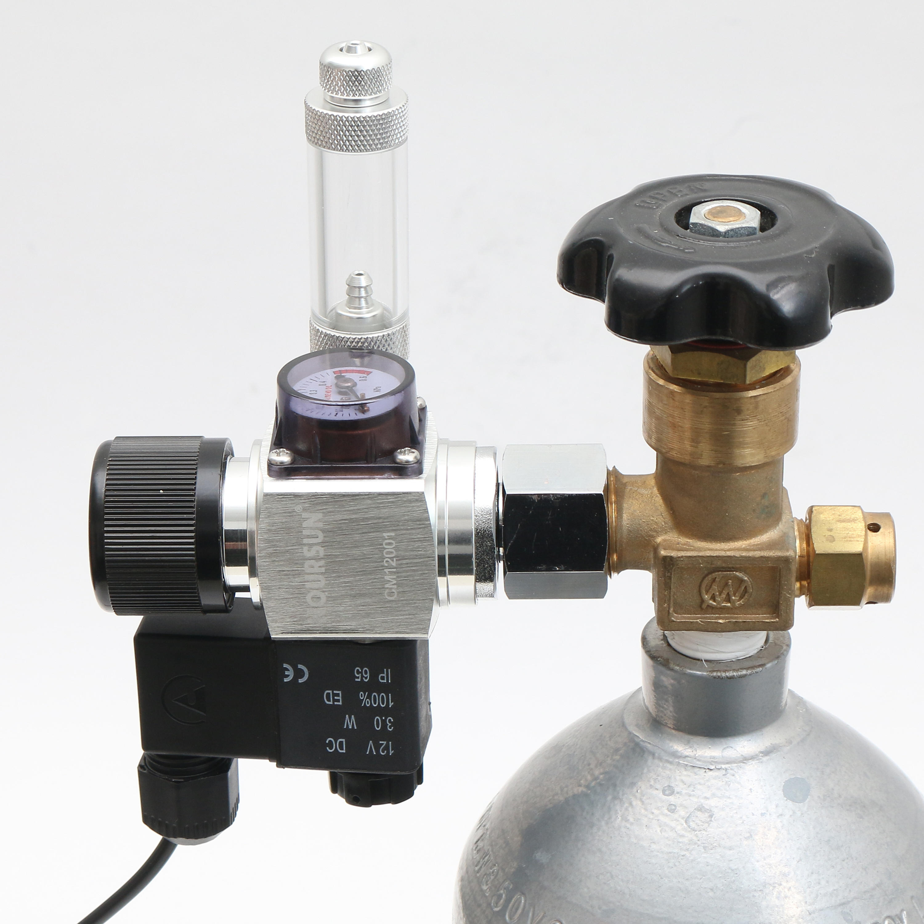 Aquarium co2 regulator or Carbon Dioxide Reactor Kit with low power solenoid valve