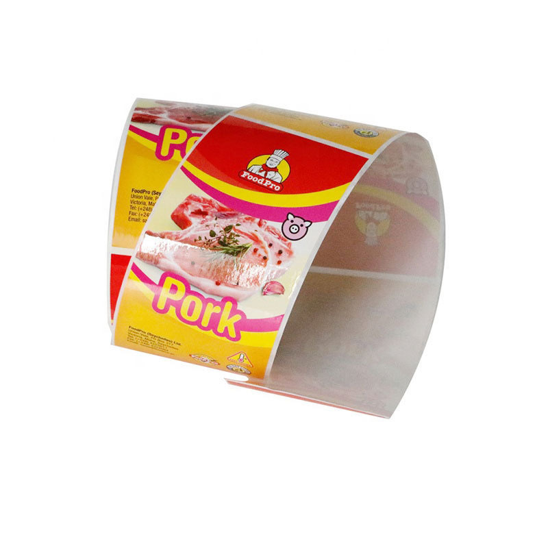 Frozen meat canned Printing Adhesive Waterproof Sticker food packaging label