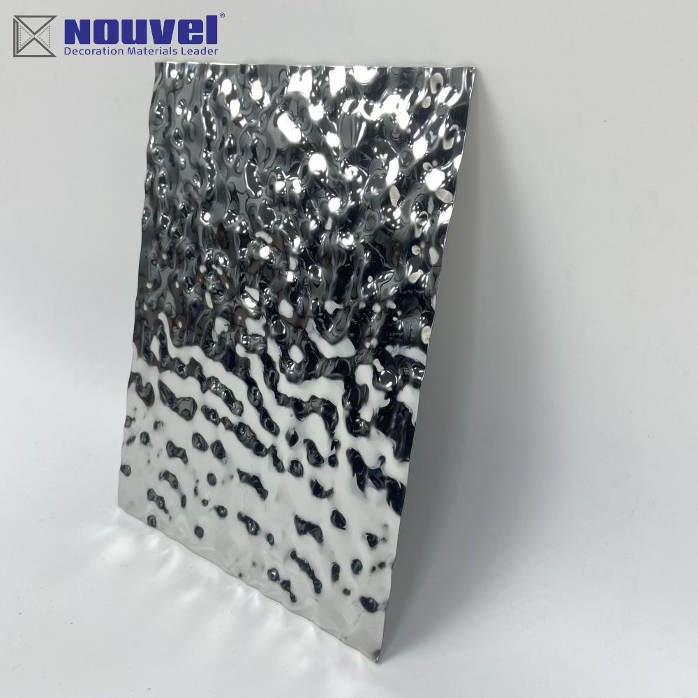 Stainless Steel Water Ripple Wave Waterproof Durable Home Decorative Art 3D Interior Wall Panel for Walls