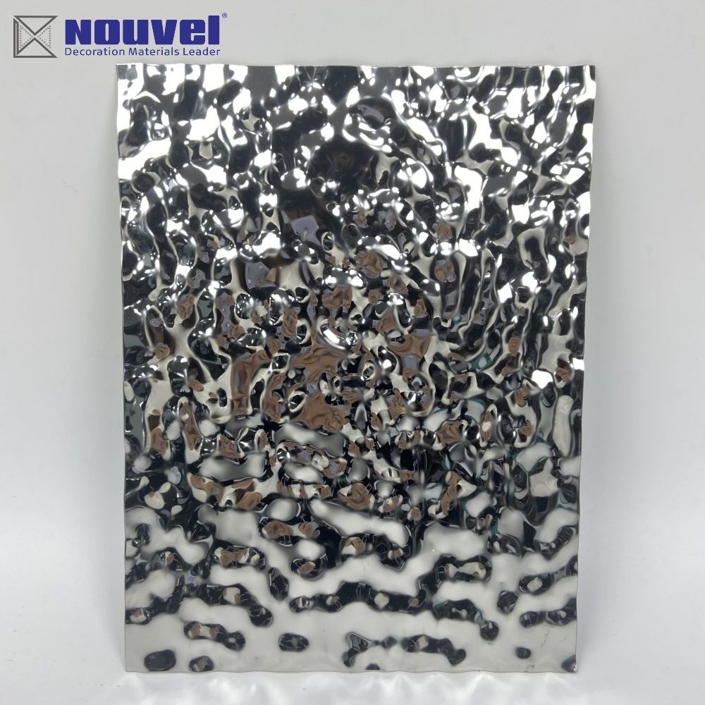 Stainless Steel Water Ripple Wave Waterproof Durable Home Decorative Art 3D Interior Wall Panel for Walls