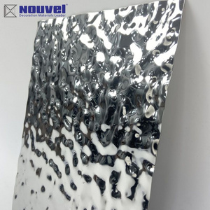 Stainless Steel Water Ripple Wave Waterproof Durable Home Decorative Art 3D Interior Wall Panel for Walls