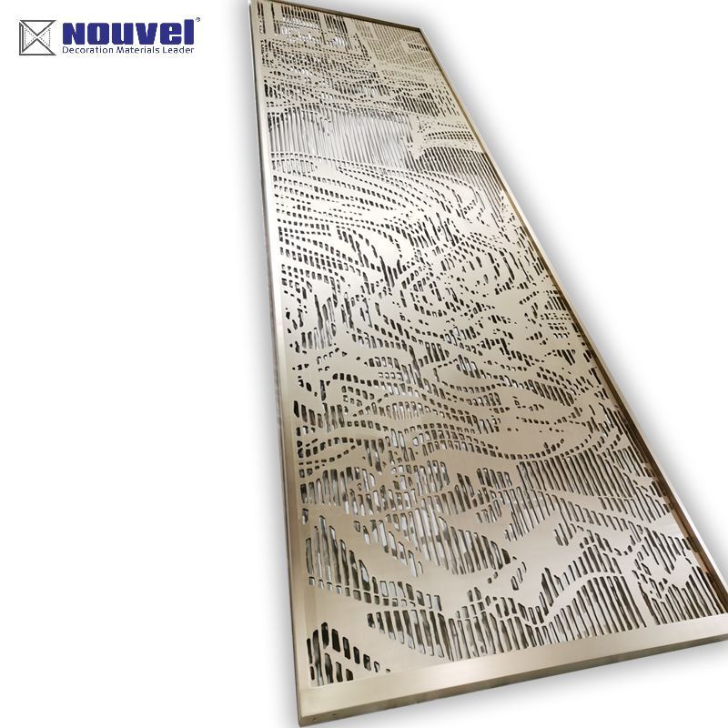 Floor To Ceiling Room Dividers Decorative Metal Panel Stainless Steel Screen Luxury Room Dividers Partitions