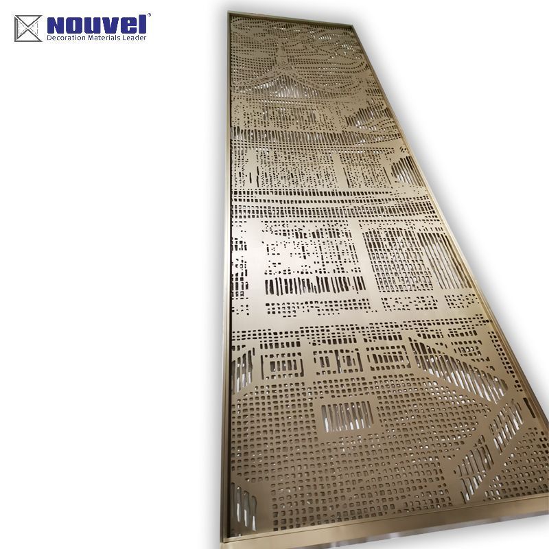 Floor To Ceiling Room Dividers Decorative Metal Panel Stainless Steel Screen Luxury Room Dividers Partitions