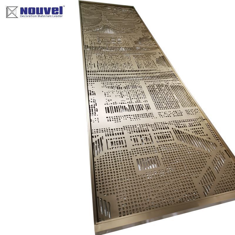 Floor To Ceiling Room Dividers Decorative Metal Panel Stainless Steel Screen Luxury Room Dividers Partitions