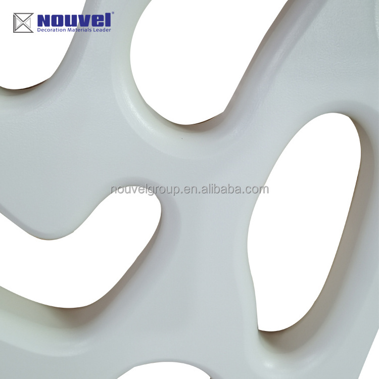 Movable Fashion CNC Cut ALU.Screen White Partition Hotel Wall Room Divider Wall Panels