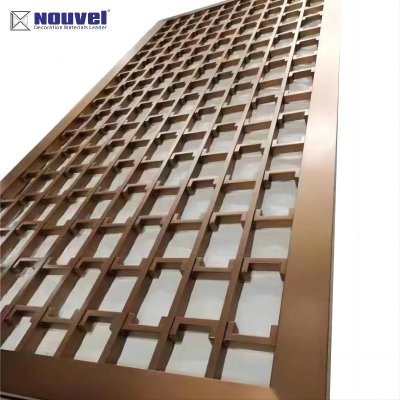 Nouvel  banquet living room decorative nordic laser cut Metal/Stainless Steel  screen partition wall