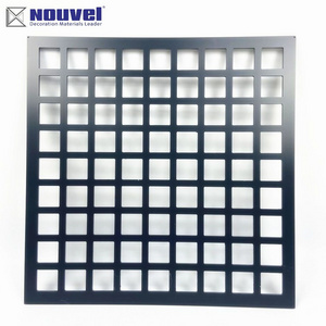 Grid Design Powder Coated Aluminum Laser Cut Decorative Fence Panel Perforated Metal Railing